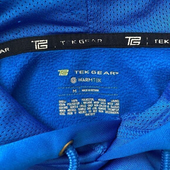 Tek Gear Warm Tek men M pullover drawstring hoodie blue - Picture 6 of 9